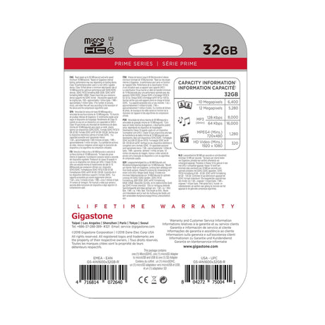 Gigastone 32 GB Micro SD Flash Memory Universal Pack 1 pk