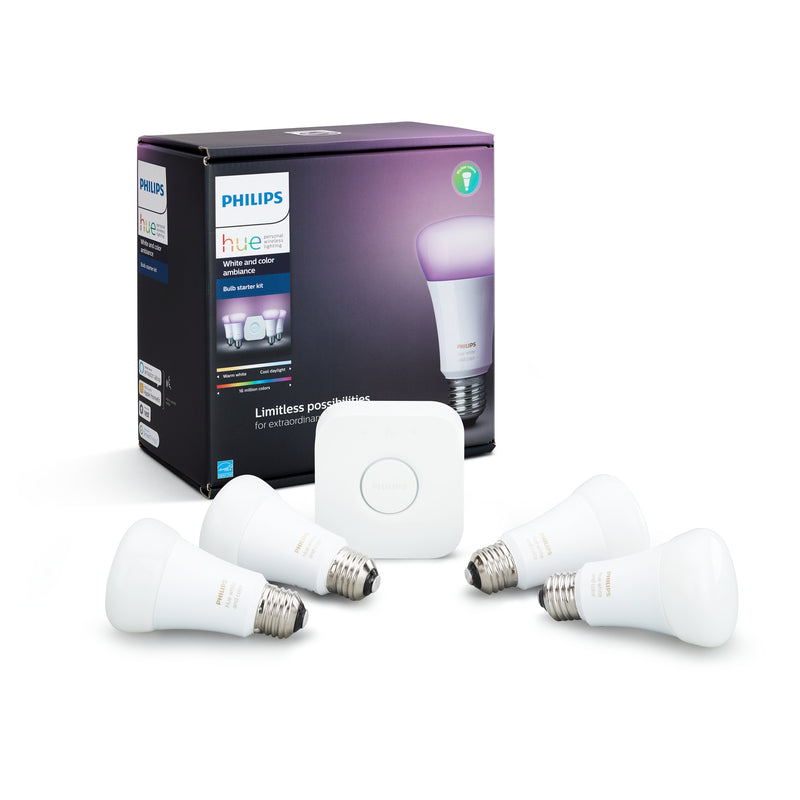 Philips Hue A19 E26 (Medium) Smart-Enabled LED Bulb Starter Kit Color Changing 60 Watt Equivalence 4