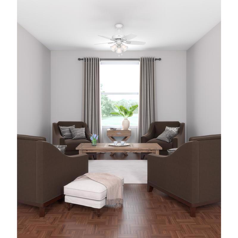 Hunter Builder 42 in. Snow White LED Indoor Ceiling Fan