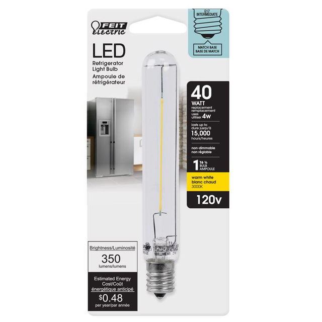 Feit T6.5 E17 (Intermediate) LED Bulb Warm White 40 Watt Equivalence 1 pk