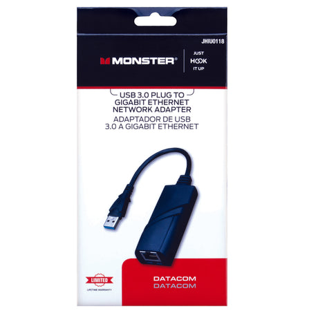 Monster Just Hook It Up USB Plug to RJ45 1 pk