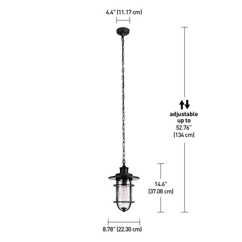 Globe Electric Turner Matte Black 1 lights Pendant Light