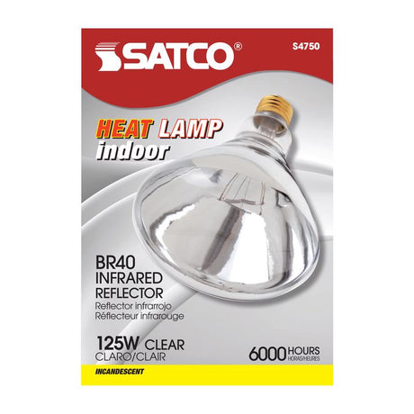 Satco 125 W R40 Heat Lamp Incandescent Bulb E26 (Medium) Warm White 1 pk