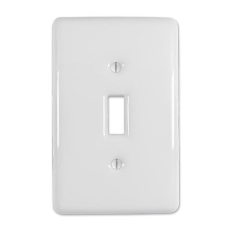 Amerelle Metro White 1 gang Stamped Steel Toggle Wall Plate 1 pk