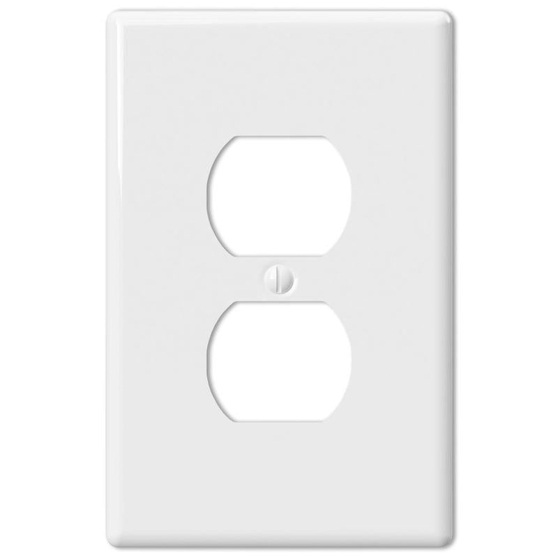 Amerelle Metro White 1 gang Ceramic Duplex Wall Plate 1 pk