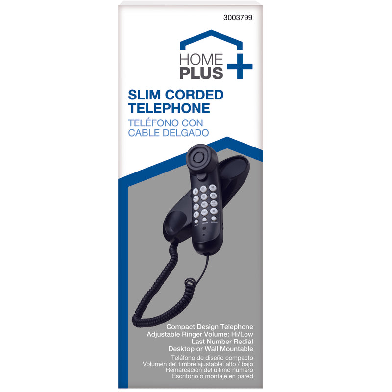 Home Plus 1 Handle Analog Telephone Black