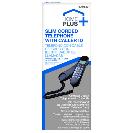 Home Plus 1 Handle Analog Telephone Black