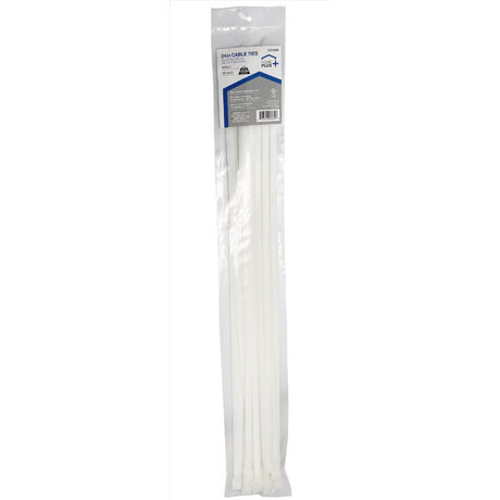 Home Plus 24 in. L White Cable Tie 25 pk