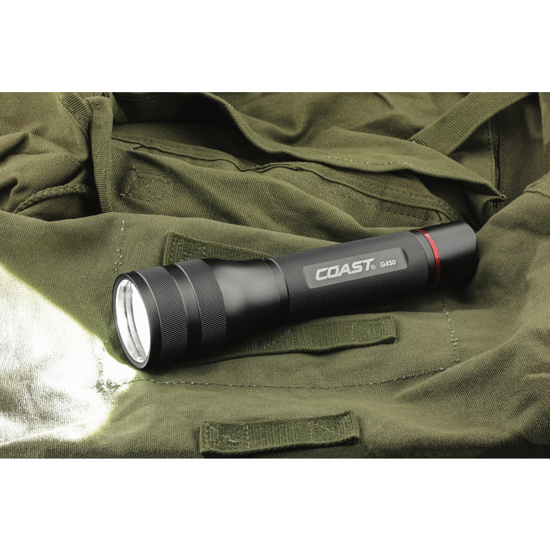 Coast G450 2000 lm Black LED Flashlight AA Battery