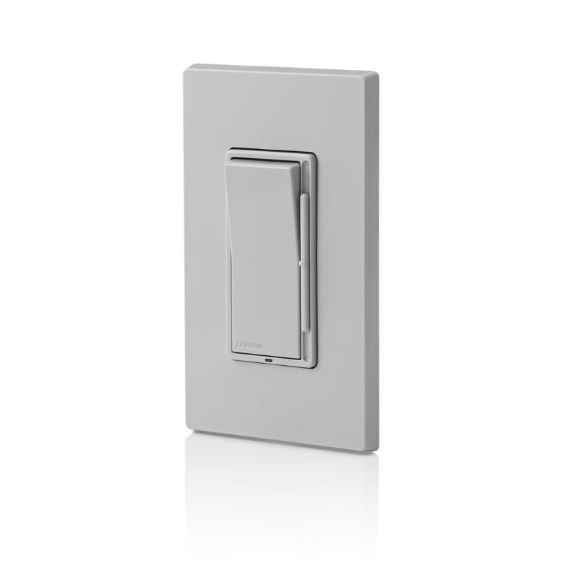 Leviton Decora Light Gray 600 W Rocker Dimmer Switch 1 pk