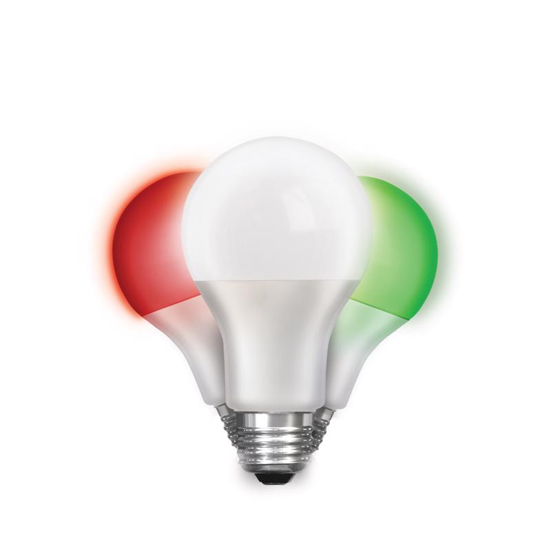 Feit A19 E26 (Medium) Auto Cycling LED Bulb Green/Red/White 2 Watt Equivalence 1 pk