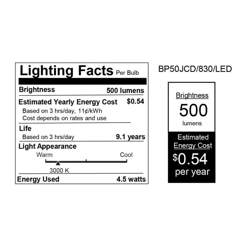 Feit T4 GY6.35 LED Bulb Warm White 50 Watt Equivalence 1 pk