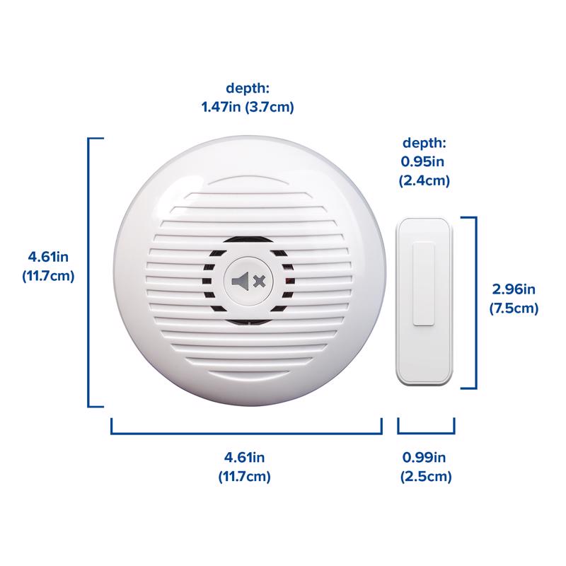Heath Zenith White Plastic Wireless Door Chime Kit