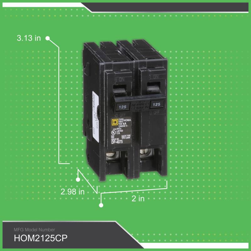 Square D 125 amps 2-Pole Circuit Breaker