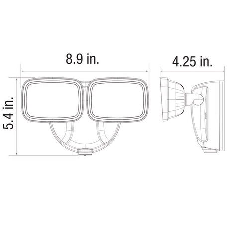 Feit Smart Home Switch Hardwired LED White Smart-Enabled Security Floodlight