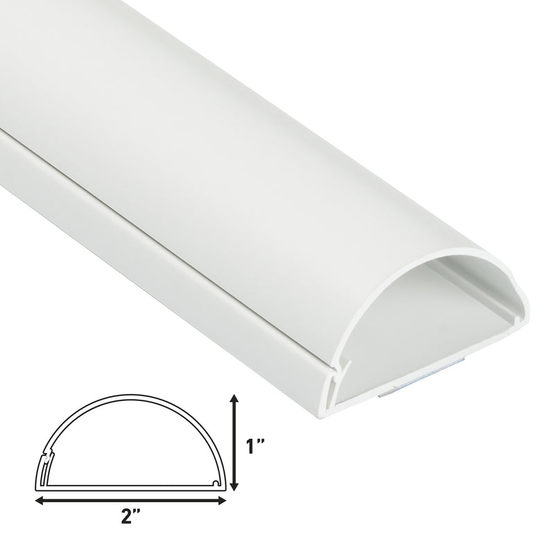 D-Line 39 in. L White PVC Cord Cover
