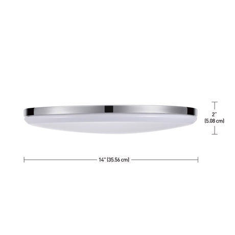 Globe Electric Ellington 2 in. H X 14 in. W X 14 in. L Chrome Ceiling Light