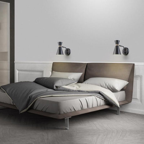 Globe Electric Belmont 1-Light Satin Black Hourglass Wall Sconce