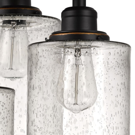 Globe Electric Annecy 15.4 in. H X 12.6 in. W X 12.6 in. L Oil Rubbed Bronze Ceiling Light