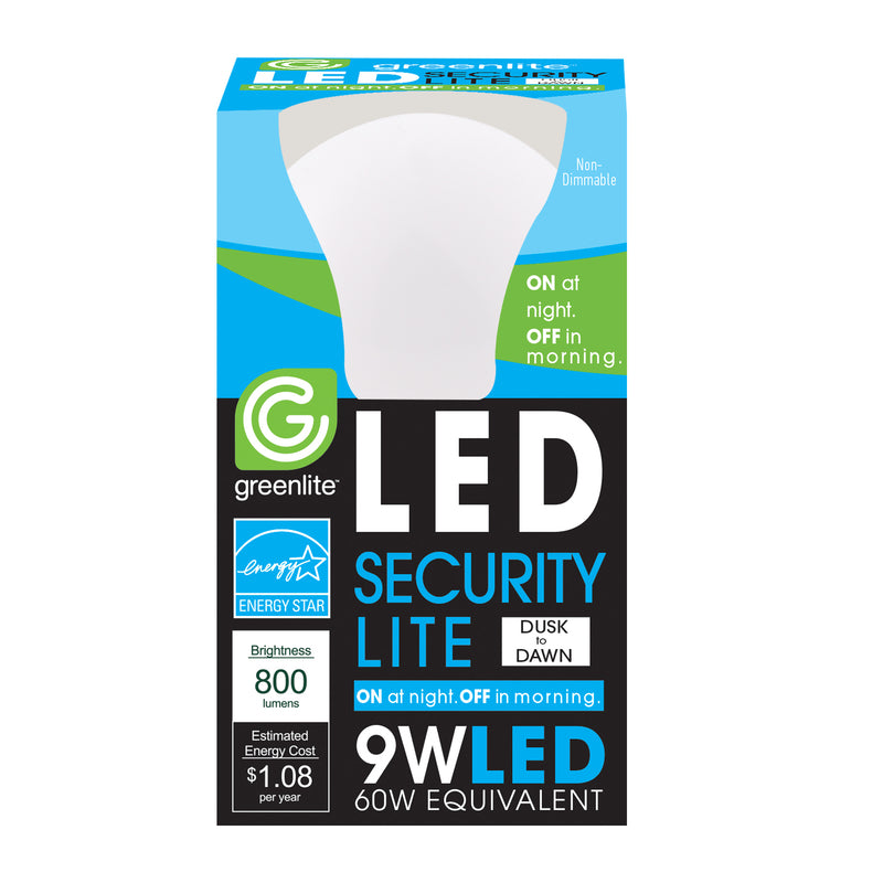 Greenlite A19 E26 (Medium) LED Dusk to Dawn Bulb Bright White 60 Watt Equivalence 1 pk