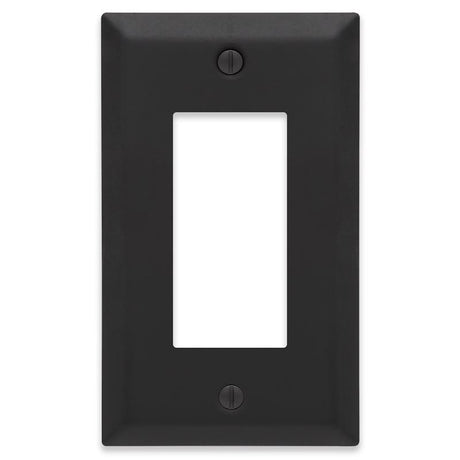 Amerelle Century Matte Black 1 gang Stamped Steel Decorator Wall Plate 1 pk