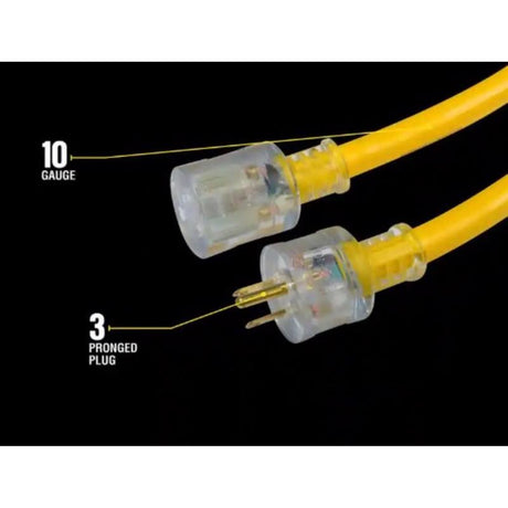 Yellow Jacket Outdoor 100 ft. L Yellow Extension Cord 10/3 SJTW