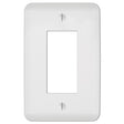 Amerelle Capri Paintable Textured White 1 gang Stamped Steel Decorator Wall Plate 1 pk