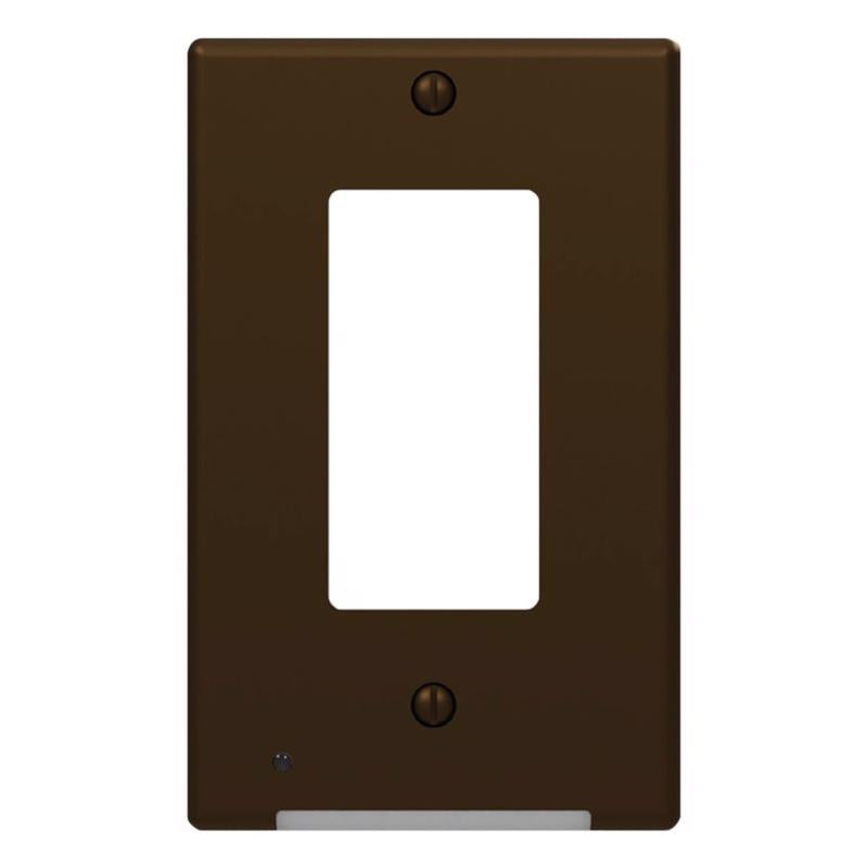 Westek LumiCover Aged Bronze 1 gang Plastic Duplex Wall Plate 1 pk