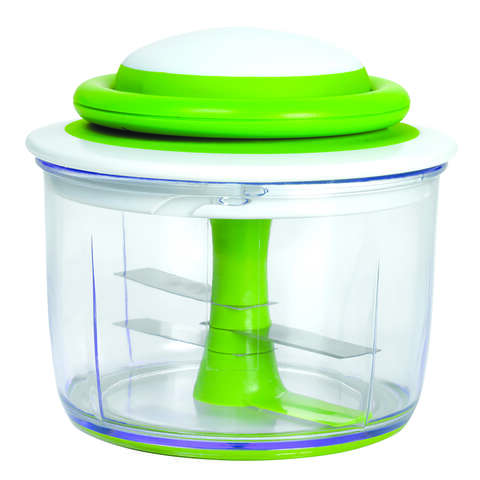 Chef'n VeggiChop Clear/Green Plastic/Stainless Steel Vegetable Cutter