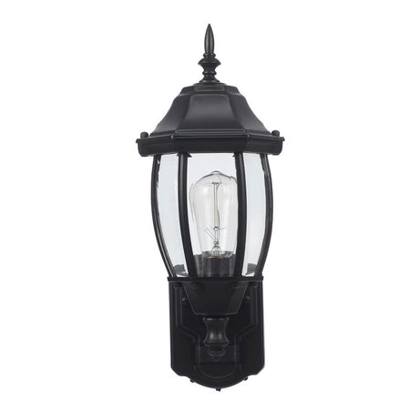 Globe Electric Ashford Matte Black Motion-Sensing LED Wall Lantern