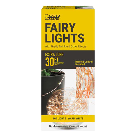 Feit LED Fairy String Lights Warm White 30 ft. 100 lights