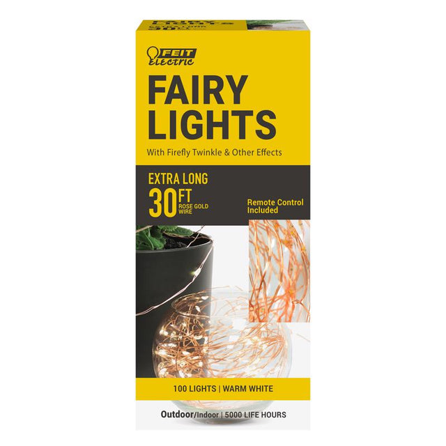 Feit LED Fairy String Lights Warm White 30 ft. 100 lights