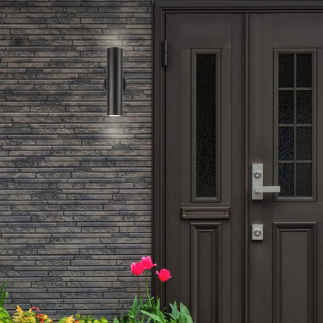 Globe Electric Matteo Matte Black Switch LED Wall Lantern