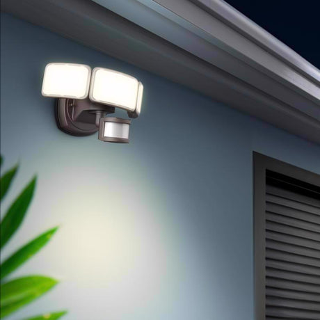 Feit Motion-Sensing Hardwired LED Bronze Security Floodlight