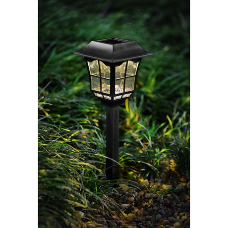 Living Accents Black Solar Powered 0.06 W LED Pathway Light 1 pk, Pack of 12