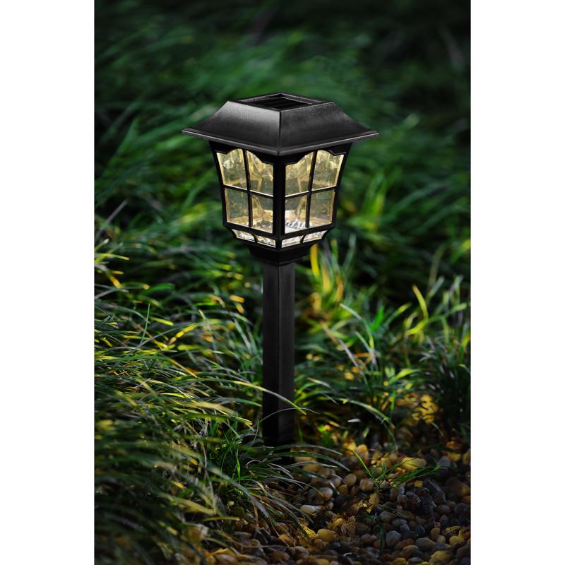Living Accents Black Solar Powered 0.06 W LED Pathway Light 1 pk, Pack of 12
