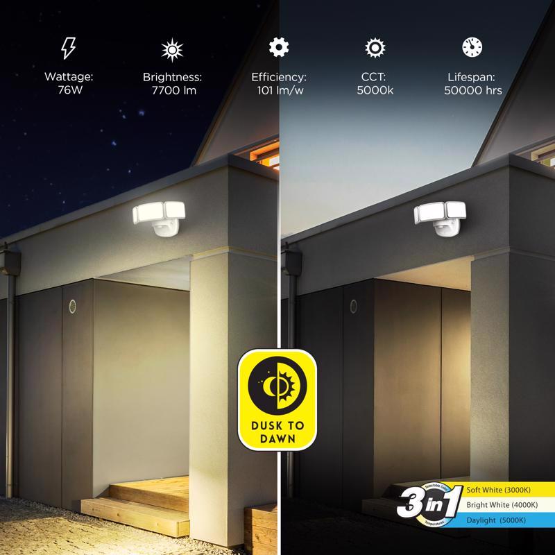 Feit Dusk to Dawn Hardwired LED White Security Floodlight