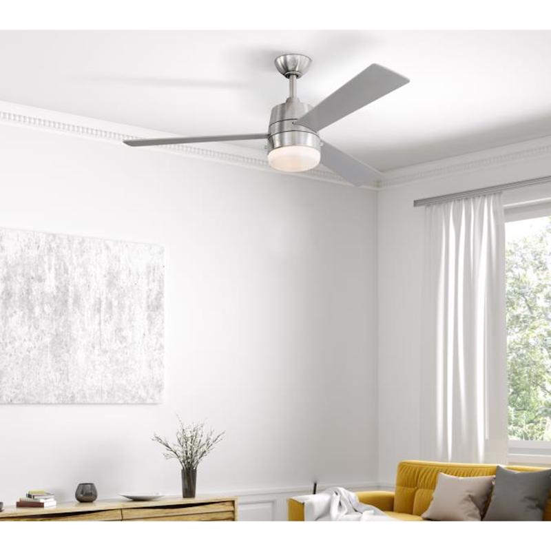 Westinghouse Brinley 52 in. Brushed Nickel Silver LED Indoor Ceiling Fan