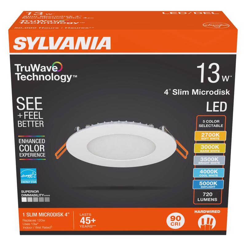 Sylvania TruWave White LED Canless Recessed Downlight 13 W