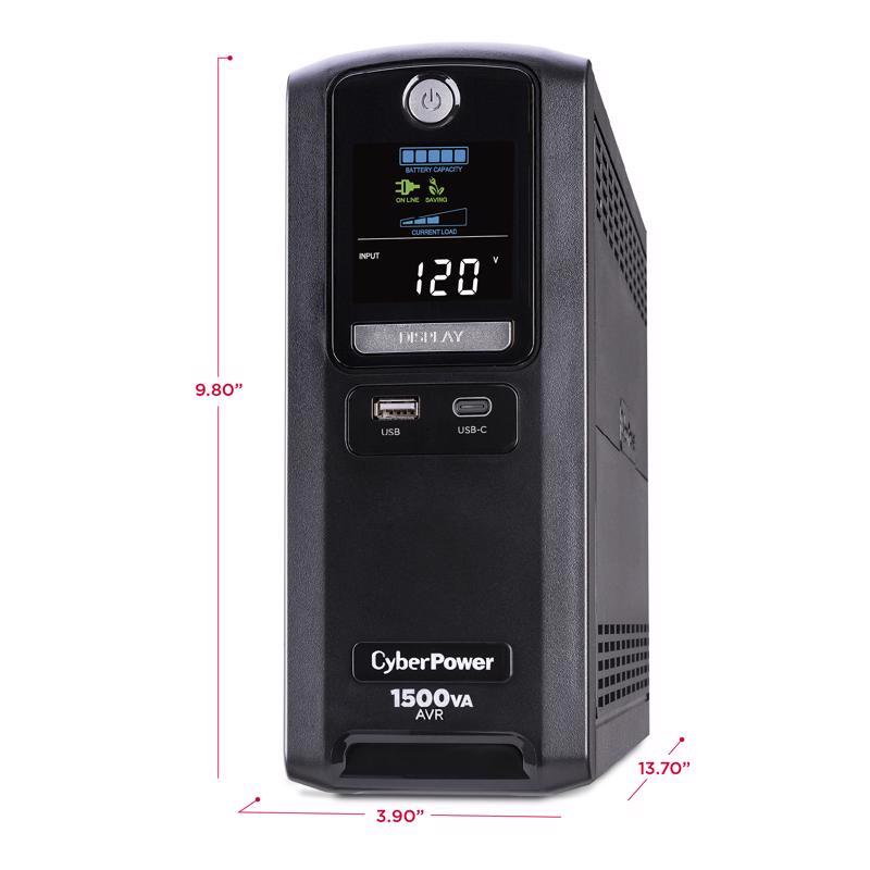 CyberPower 6 ft. L 10 outlets Battery Backup/Surge Protector Black 890 J