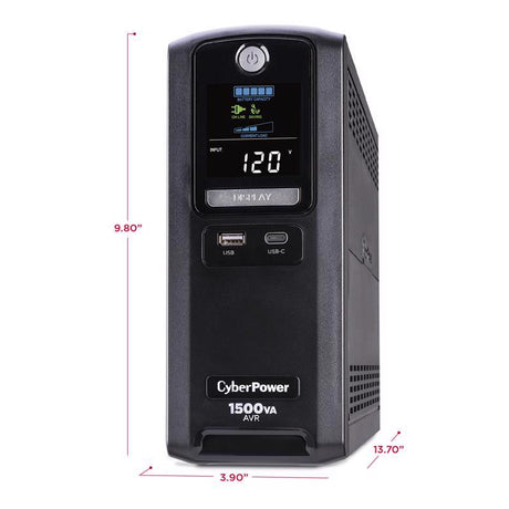 CyberPower 6 ft. L 10 outlets Battery Backup/Surge Protector Black 890 J