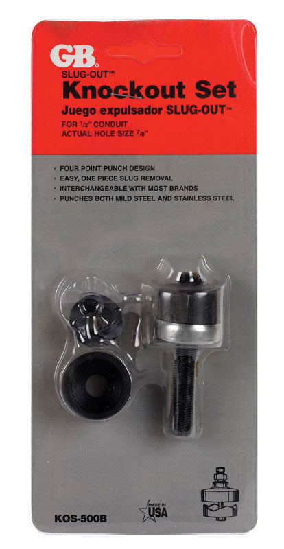 Gardner Bender Slug-Out 1/2 in. Stainless Steel Knockout Punch Set 1 in. L 2 pc