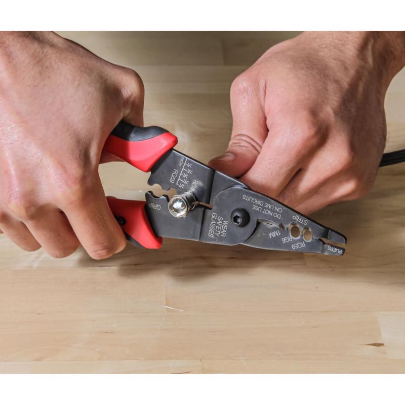 Gardner Bender 1-1/4 in. L Black/Red Coaxial Cable Stripper