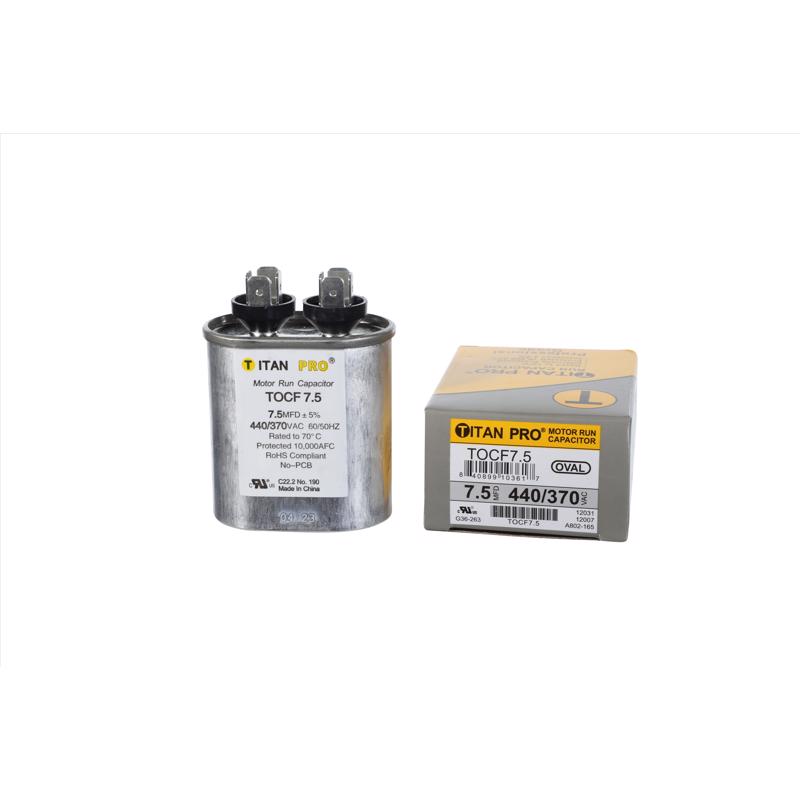 Titan Pro 7.5 MFD 440 V Oval Run Capacitor
