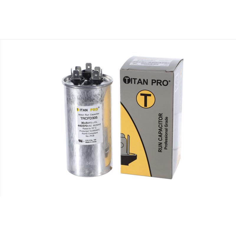 Titan Pro 30+5 MFD 440 V Round Run Capacitor