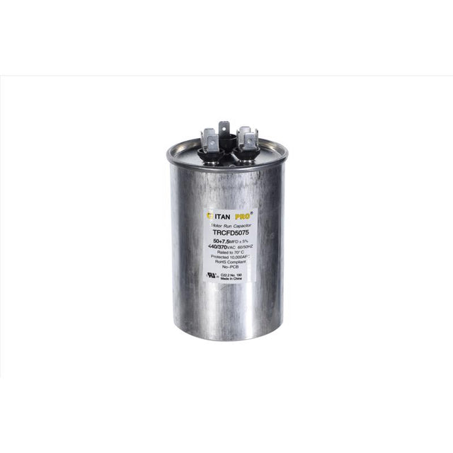 Titan Pro 50+7.5 MFD 440 V Round Run Capacitor