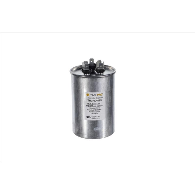 Titan Pro 40+7.5 MFD 440 V Round Run Capacitor