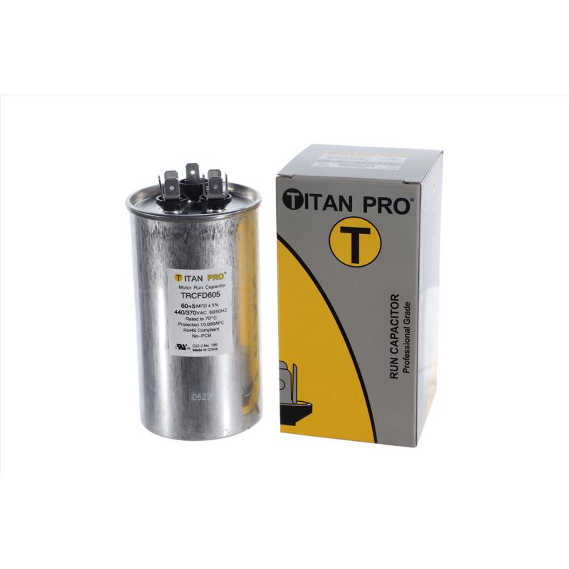 Titan Pro 60+5 MFD 440 V Round Run Capacitor