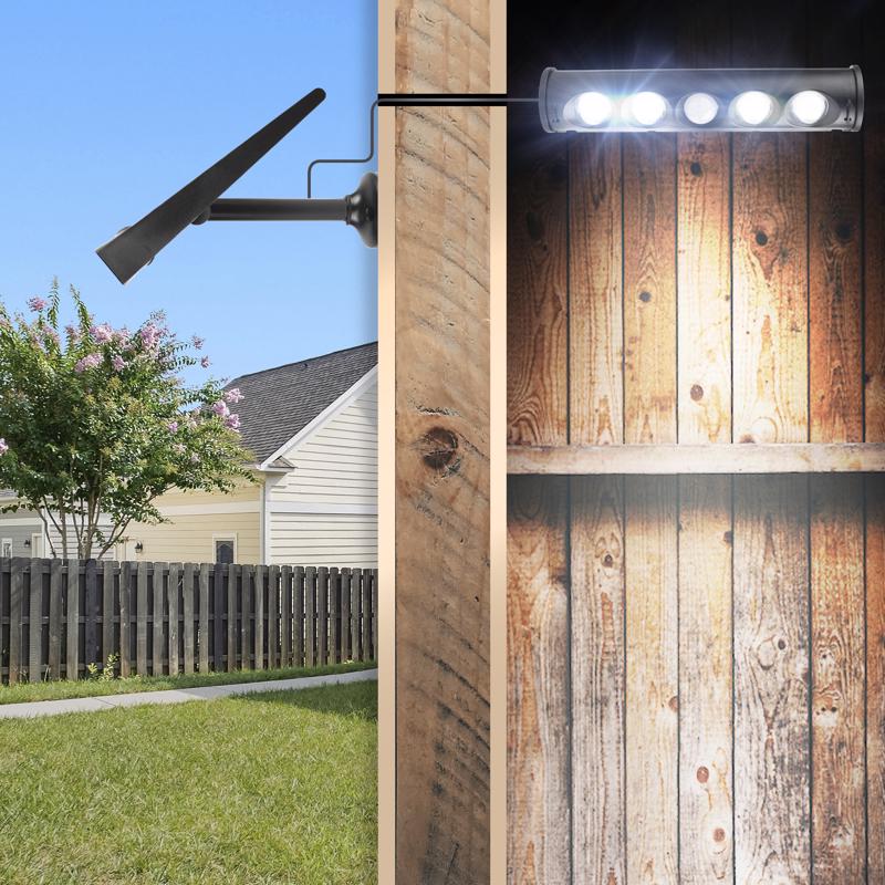 Wagan Tech Black Motion-Sensing LED Solar Wall Light