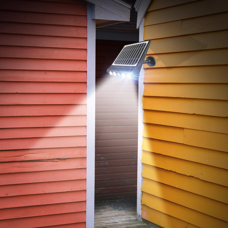 Wagan Tech Black Motion-Sensing LED Solar Wall Light